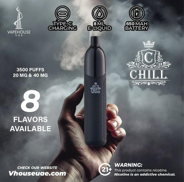 CHILL  DISPOSABLE  VAPE  3500  Puffs / 20mg & 40mg .                                            ( HOT OFFER )  (BUY ONE GET ONE FREE )