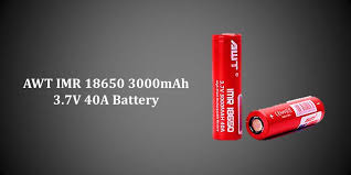 AWT 18650 Red HighDrain 3000mAh 40A Vape Battery